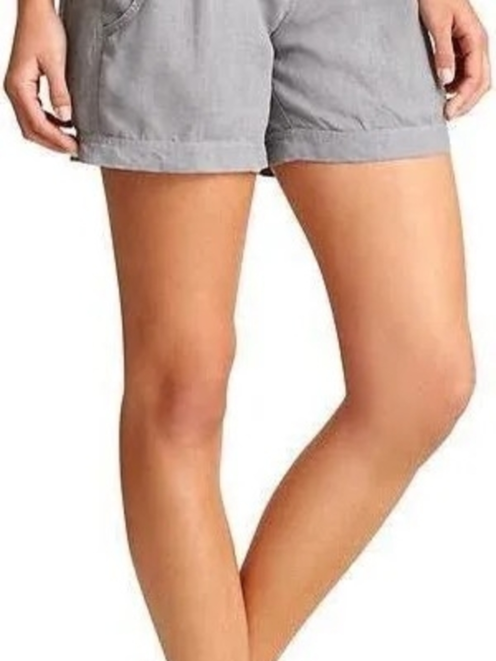 Athleta Light Gray Creston Linen Shorts